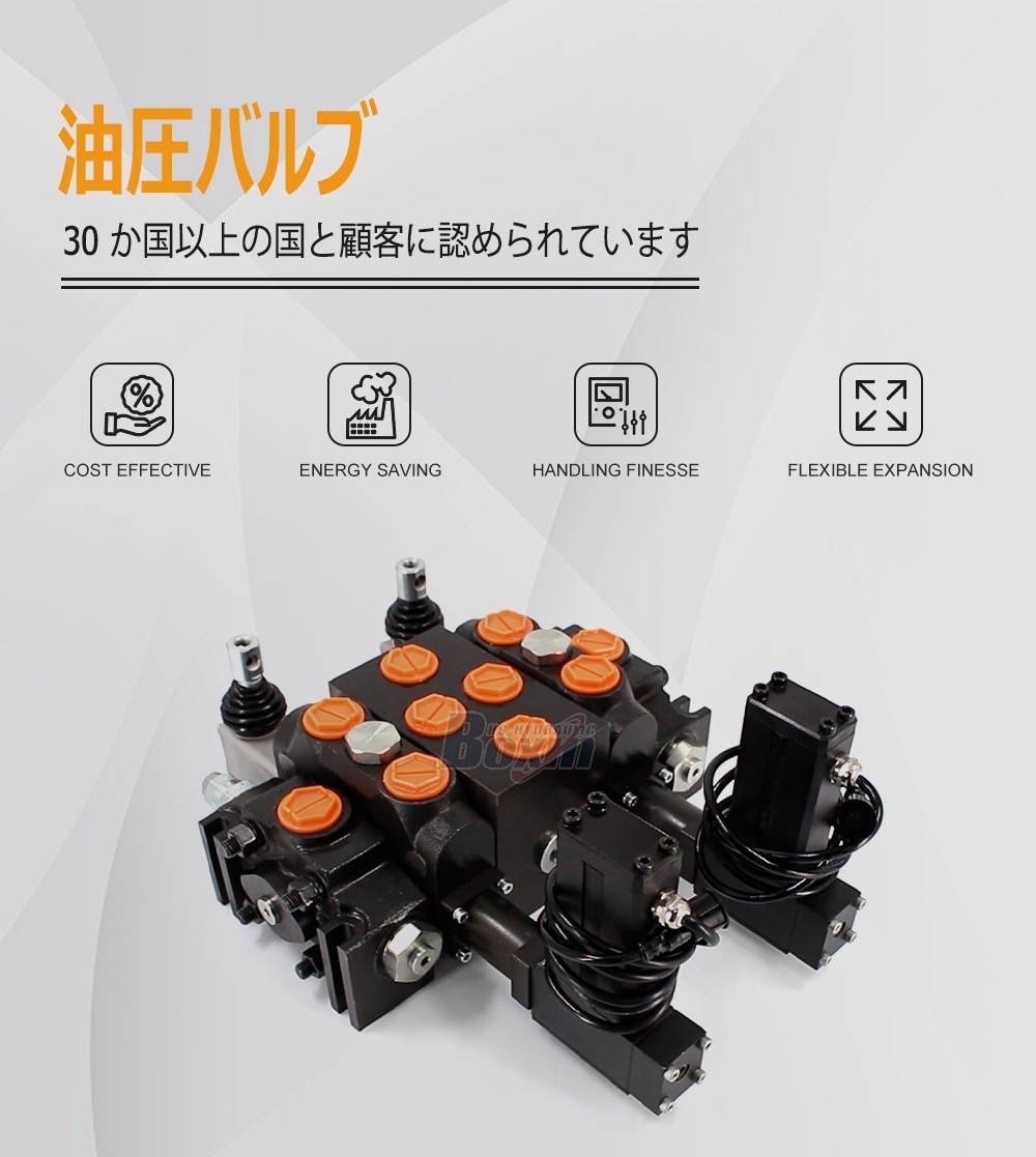 DCV200 Series Electric Motor Driven 2 Spool Sectional Hydraulic Valve